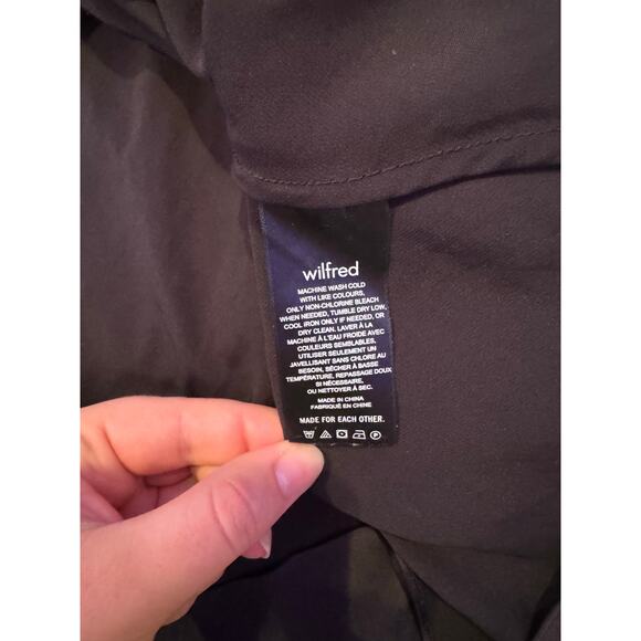 Aritzia Wilfred Only Slip Satin Midi Dress Black Large Adjustable Straps - Picture 6 of 8